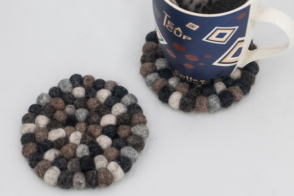 felt ball coasters